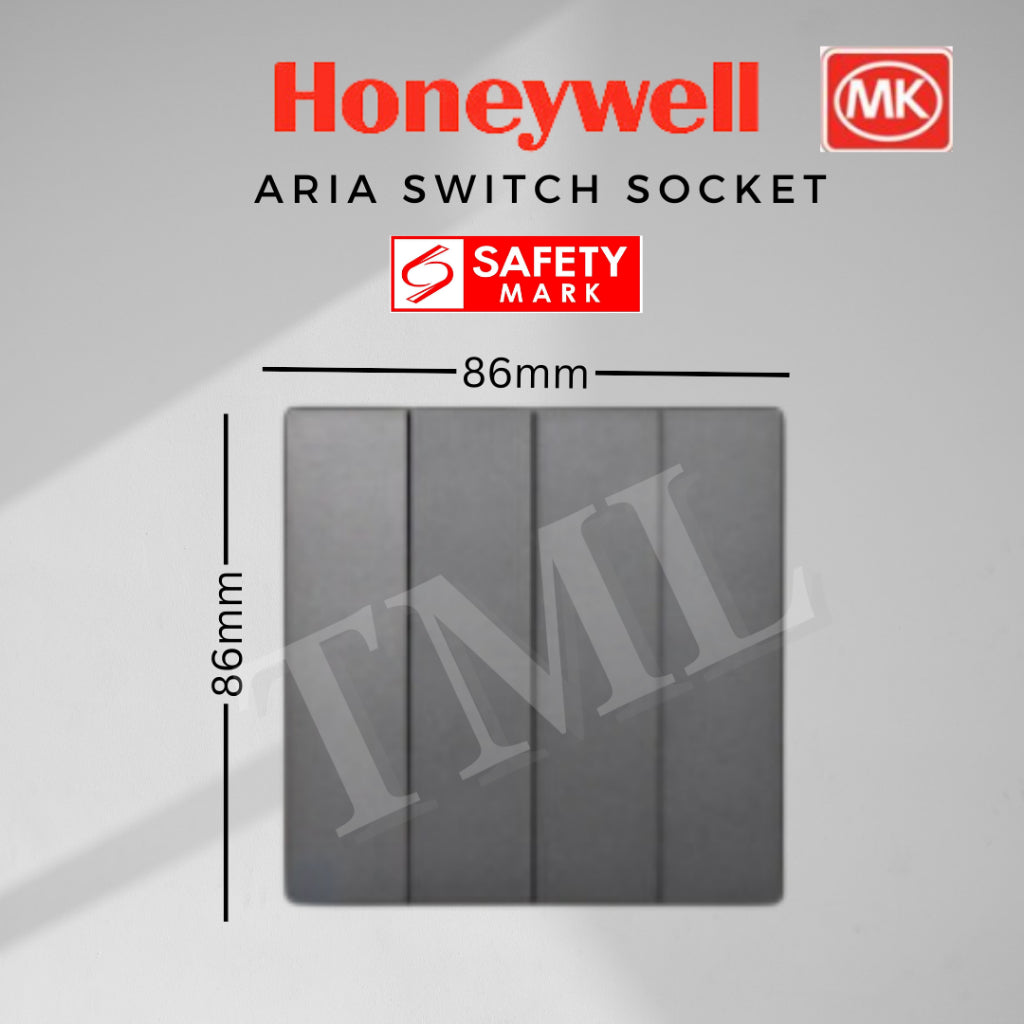 Honeywell MK Aria Switch and Socket Black White Grey Rose Gold 4HOME SINGAPORE - 4HOME