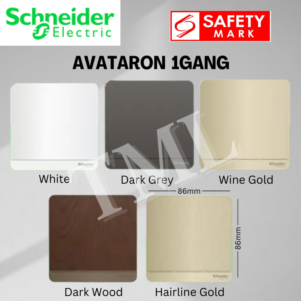 Schneider Electric AvatarOn Switch Socket Dark Wood Hairline Gold 4HOME SINGAPORE - 4HOME