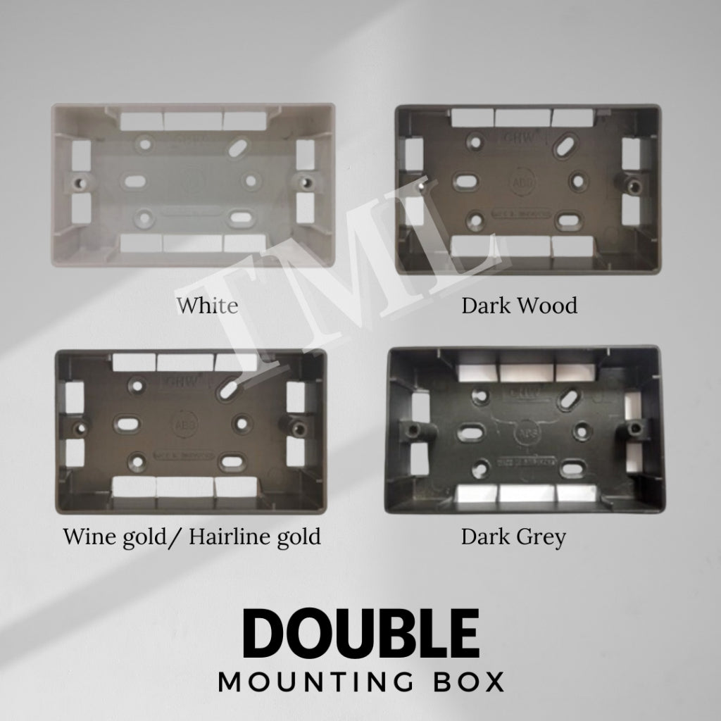 Round Edge Mounting Box White Dark Wood Dark Grey Wine Gold Hairline Gold Avataron-Compatible 4HOME SINGAPORE - 4HOME