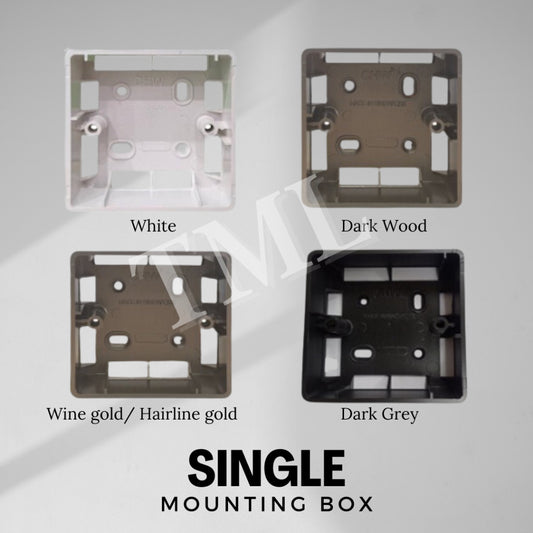 Round Edge Mounting Box White Dark Wood Dark Grey Wine Gold Hairline Gold Avataron-Compatible 4HOME SINGAPORE - 4HOME