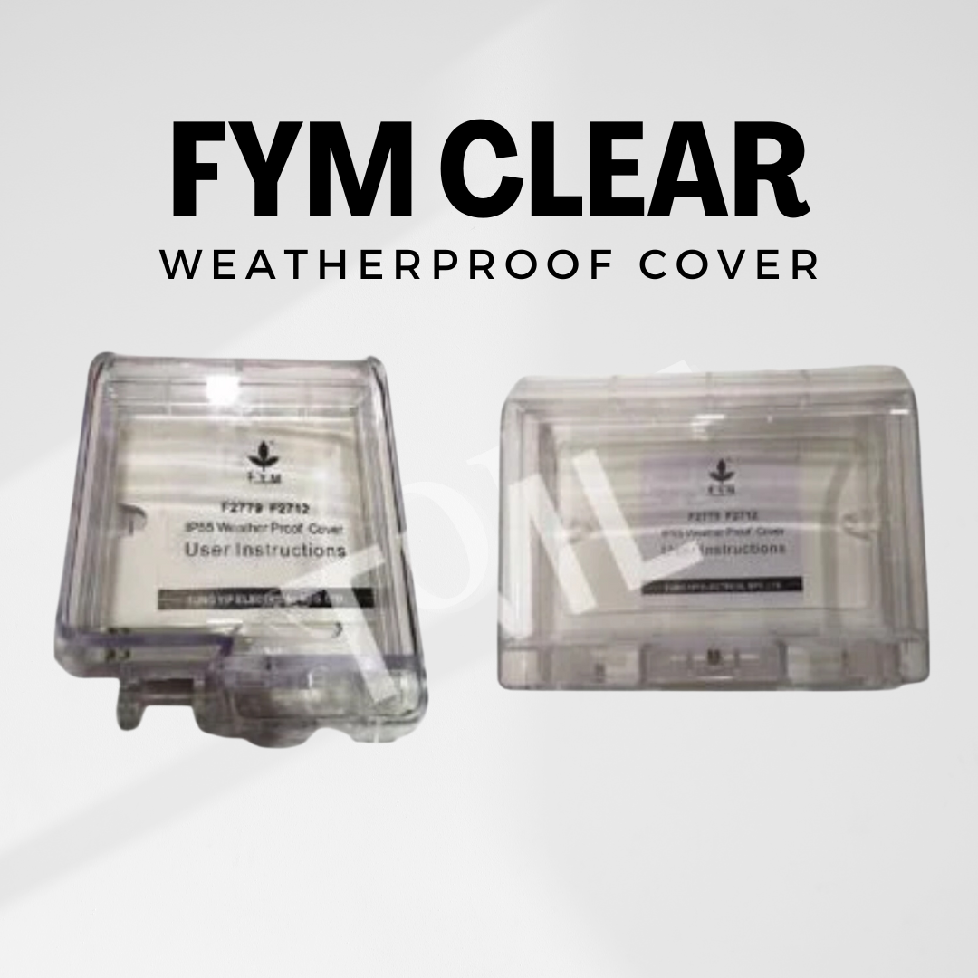 FYM Weatherproof Socket Cover Switch Cover Waterproof Protector Cover 1G 2G 1Gang 2Gang 4HOME SINGAPORE - 4HOME
