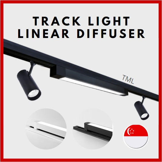 Linear Track Light Flood Light Diffuser Extra Bright Plug and Play 20W 4HOME SINGAPORE - 4HOME