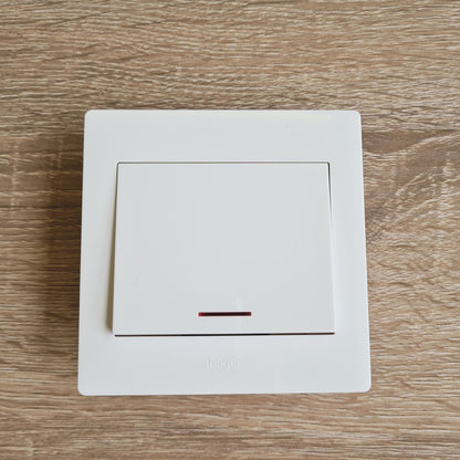 Hager Water Heater Double Pole DP Single Switch 20A with Neon 1Gang 1Way 2Way 1G1W 1G2W 4HOME SINGAPORE - 4HOME