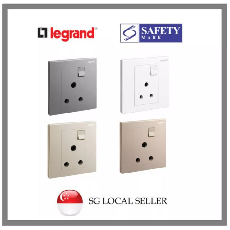 Legrand Galion 15A Aircon Socket (Champagne, Rose Gold, Dark Silver, White) 4HOME SINGAPORE - 4HOME