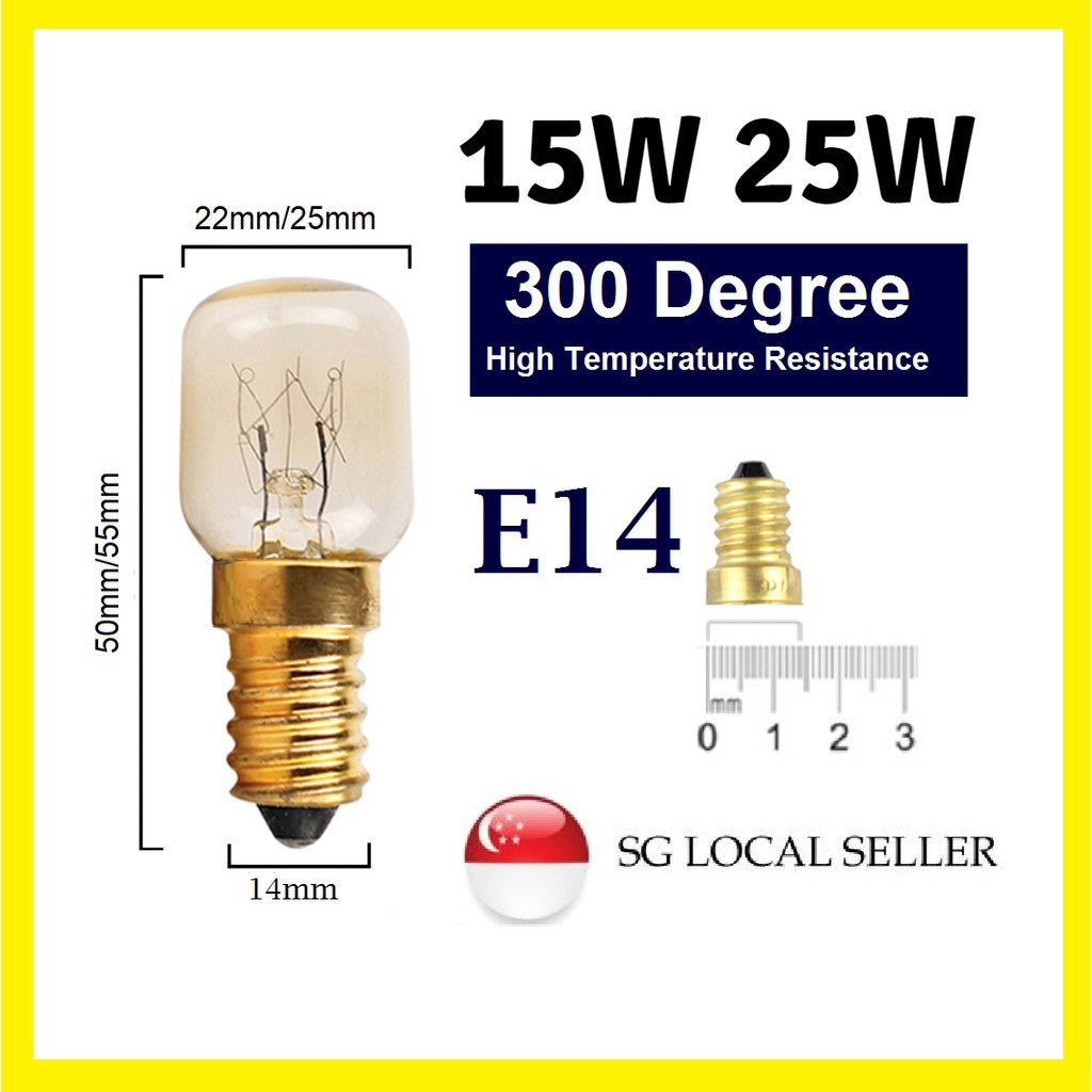 [SG Local Seller] E14 Oven Light Bulb 15W 25W 4HOME SINGAPORE - 4HOME