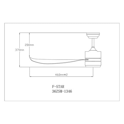 Fanco F-Star Ceiling Fan with LED Light 36 / 46 / 52 inch With Standard Installation FStar F Star 4HOME SINGAPORE - 4HOME