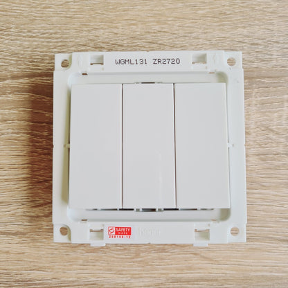 Hager 3Gang 3G1W 3G2W Triple Wall Switch White 4HOME SINGAPORE - 4HOME