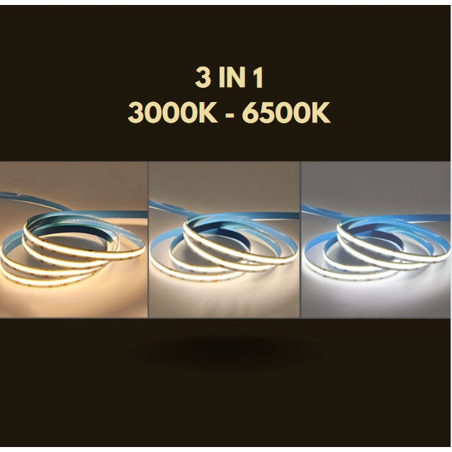 Tri-tone COB LED Strip Light 3tone Dimmable 5meters 4HOME SINGAPORE - 4HOME