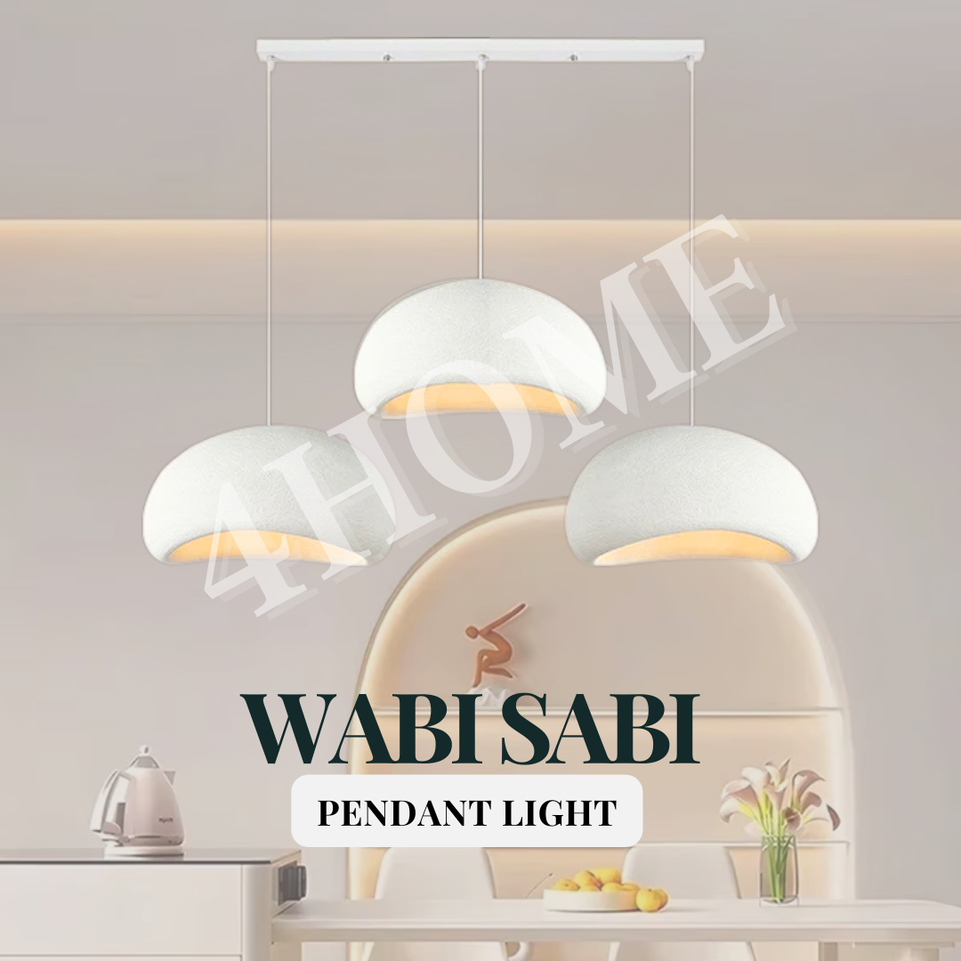 Minimalist Wabi-Sabi Cloud Egg-shaped 3Head Chandelier Pendant Island Dining Table 4HOME SINGAPORE - 4HOME