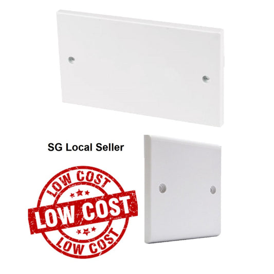 [Bundle of 2] Single Double 1G 2G PVC Blank Plate 4HOME SINGAPORE - 4HOME