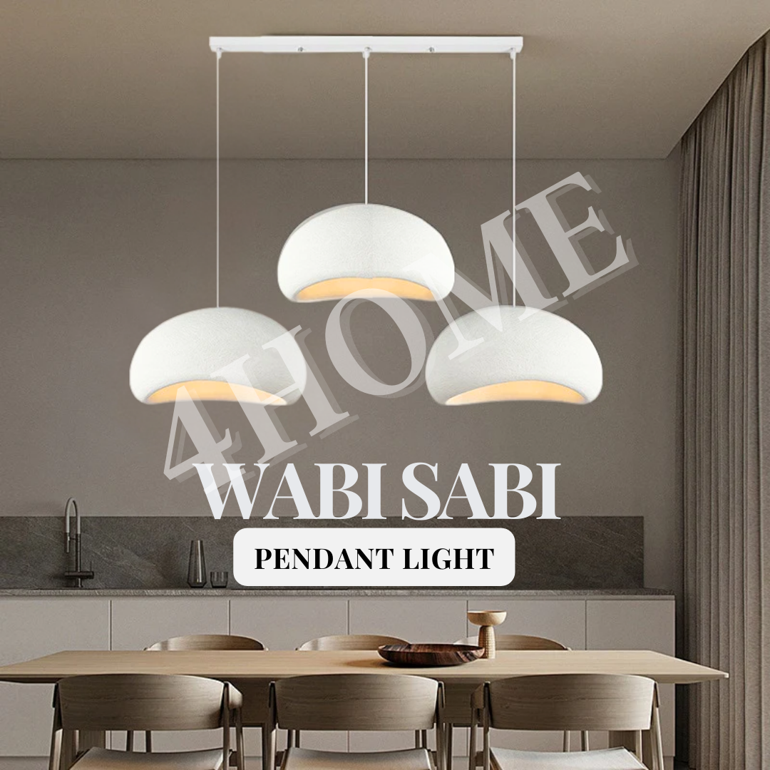 Minimalist Wabi-Sabi Cloud Egg-shaped 3Head Chandelier Pendant Island Dining Table 4HOME SINGAPORE - 4HOME