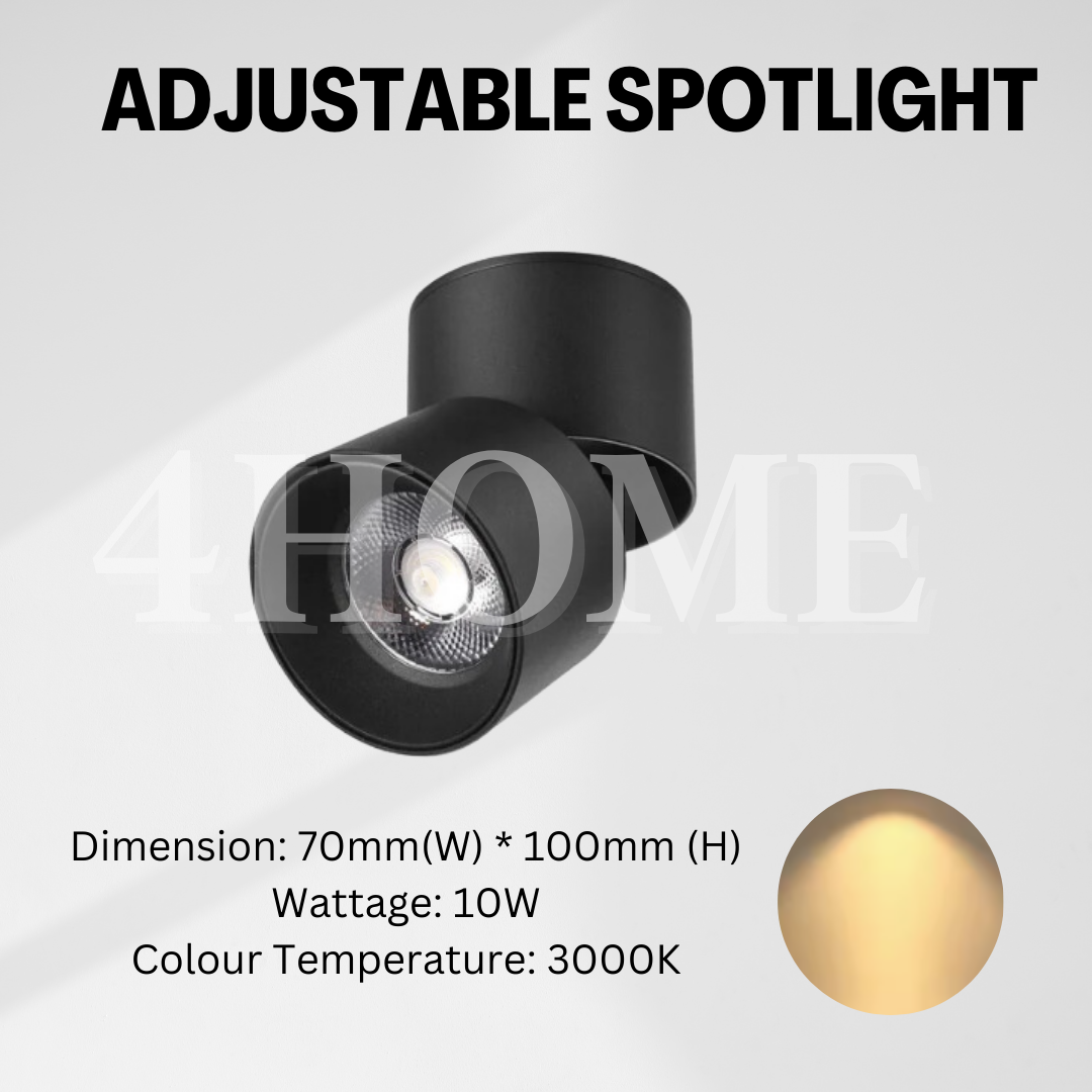 Minimalist Adjustable Surface Spotlight LED Surface Downlight 7W 4HOME SINGAPORE - 4HOME