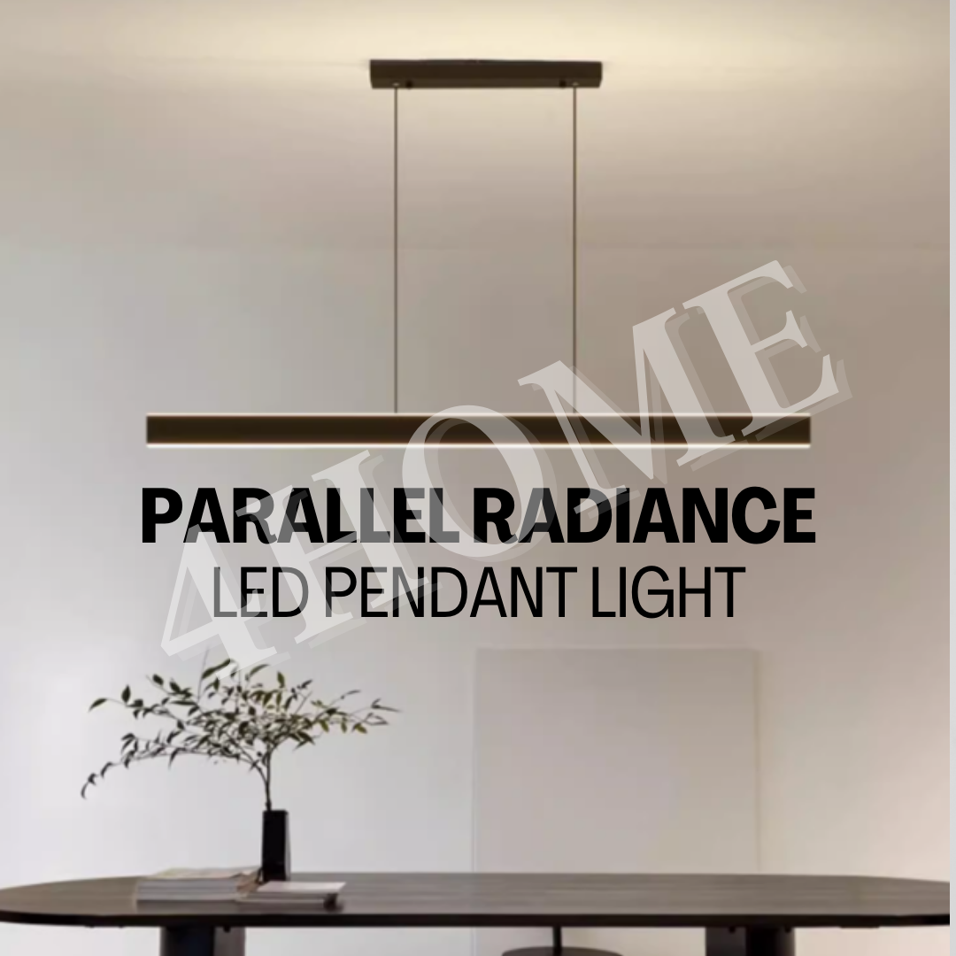 Premium Minimalist Black linear Parallel Radiance Pendant Light Dining Island Study 120cm 4HOME SINGAPORE - 4HOME