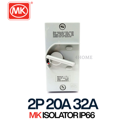 MK 2 Pole 20A 32A Isolator Switch | Double Pole Electrical Isolator Honeywell