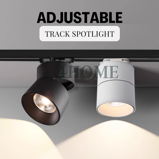 Minimalist Adjustable Track Round Cylindrical Spotlight LED 10W 3000K 4000K 4HOME SINGAPORE - 4HOME
