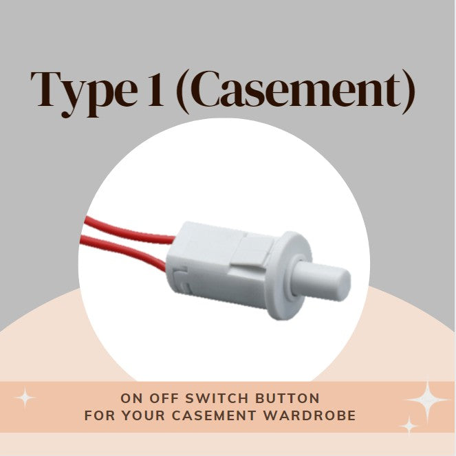 [SG Local Seller] Cabinet Wardrobe Mini On Off Light Switch Casement Sliding Door Switch 4HOME SINGAPORE - 4HOME