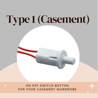 [SG Local Seller] Cabinet Wardrobe Mini On Off Light Switch Casement Sliding Door Switch 4HOME SINGAPORE - 4HOME