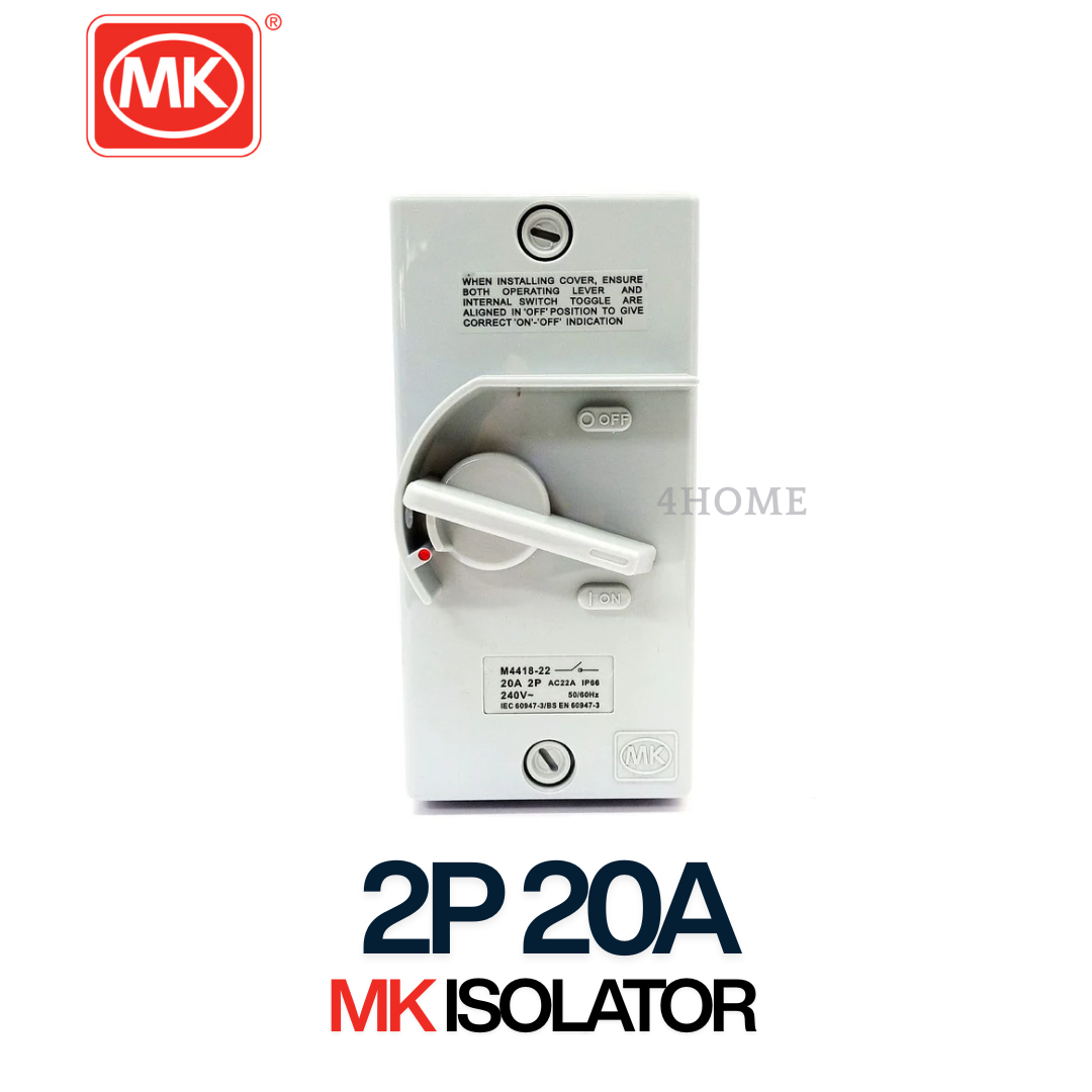 MK 2 Pole 20A 32A Isolator Switch | Double Pole Electrical Isolator Honeywell
