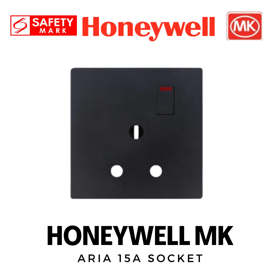 Honeywell MK Aria 单双 13A 插座 带 USB AC 安全标志 玫瑰金 灰色 黑色 白色 4HOME 新加坡