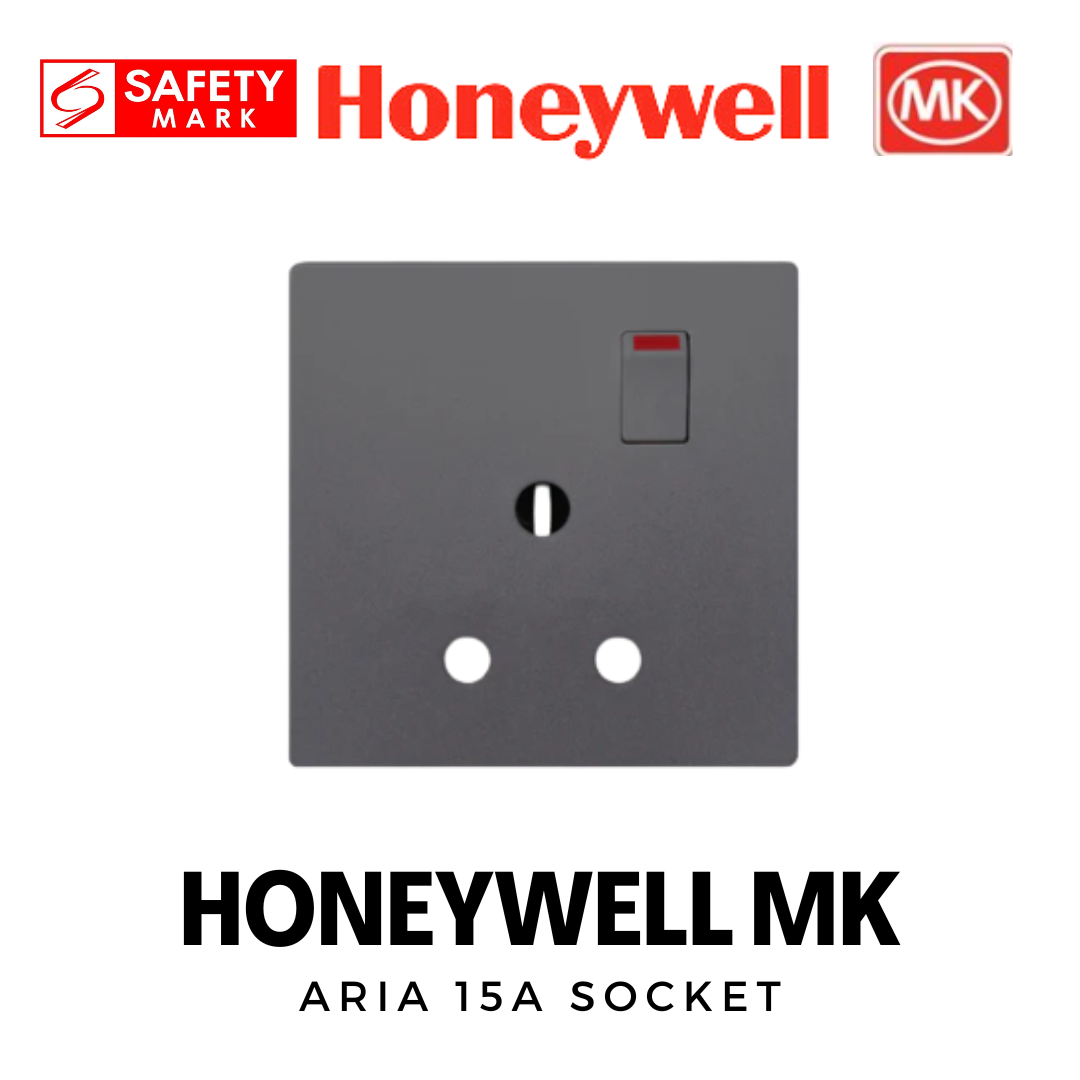 Honeywell MK Aria 单双 13A 插座 带 USB AC 安全标志 玫瑰金 灰色 黑色 白色 4HOME 新加坡