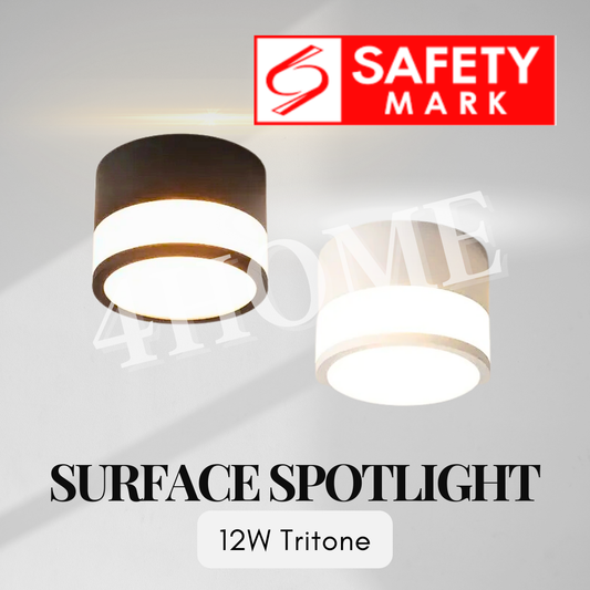 Premium Modern Black White LED Surface Cylindrical Spotlight with Side Luminance Safety Mark 4HOME SINGAPORE - 4HOME