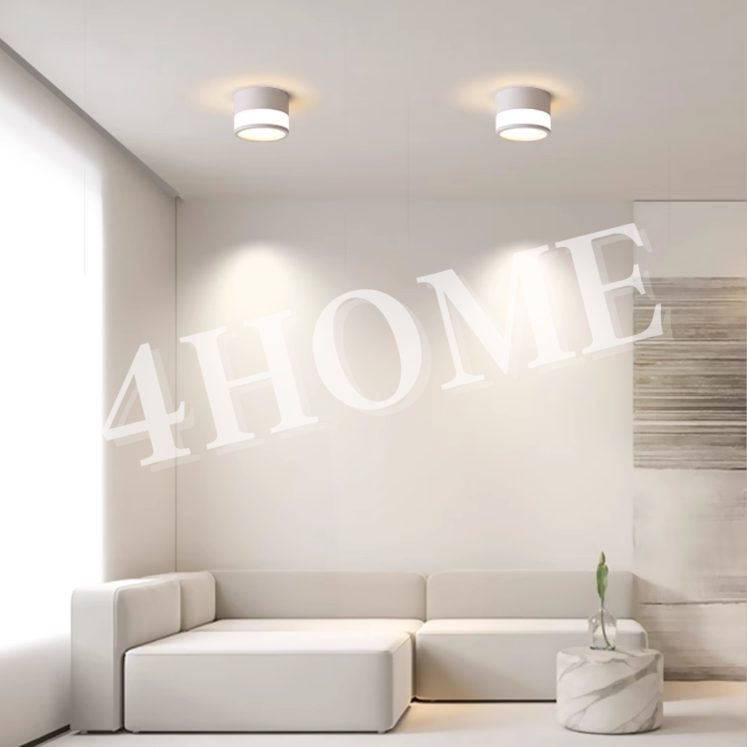 Premium Modern Black White LED Surface Cylindrical Spotlight with Side Luminance Safety Mark 4HOME SINGAPORE - 4HOME