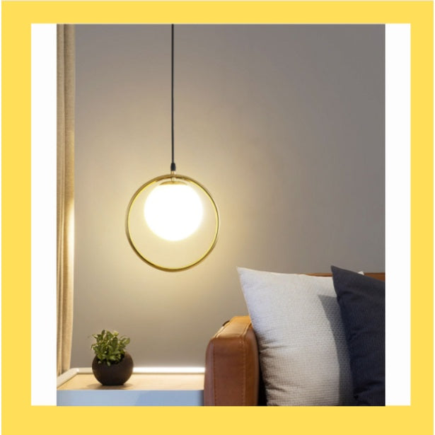 Premium Gold Minimalist Globe Pendant Light Bedside Dining Light 4HOME SINGAPORE - 4HOME