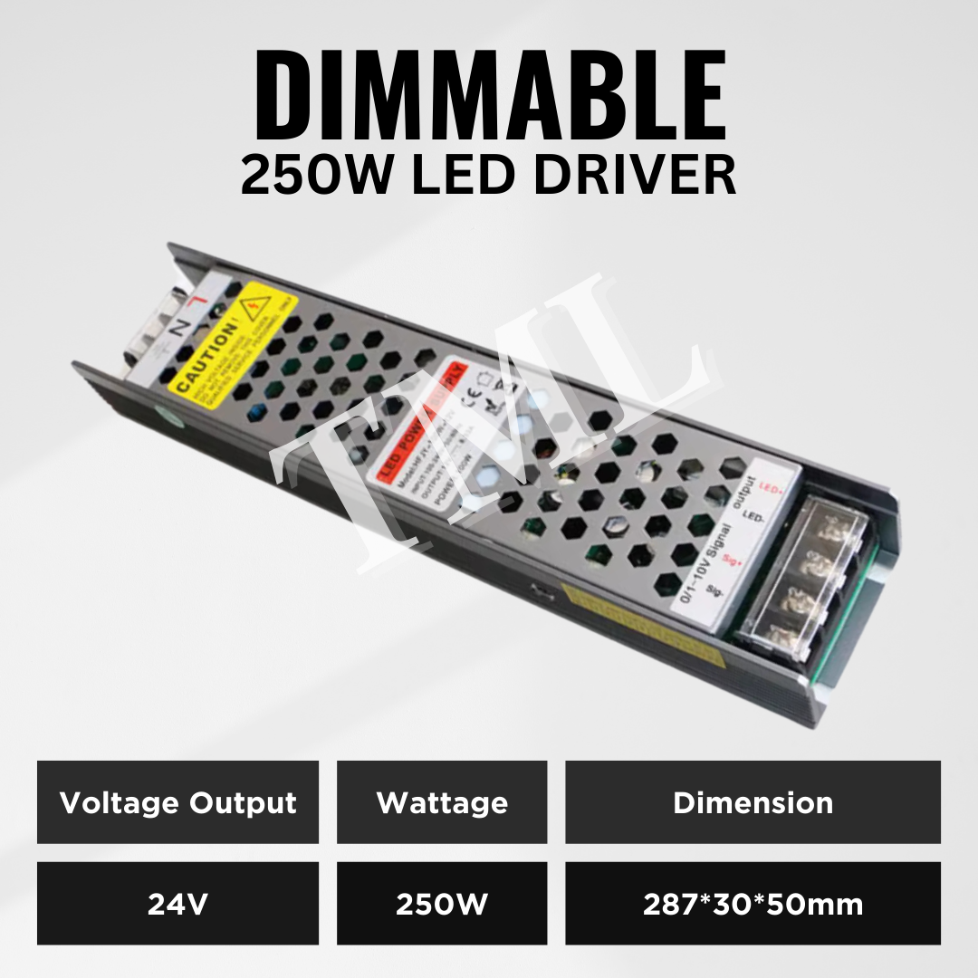 24V 100W 200W Dimmable LED driver strip light COB by dimmer switch 0-10V and TRIAC dimming 4HOME SINGAPORE - 4HOME