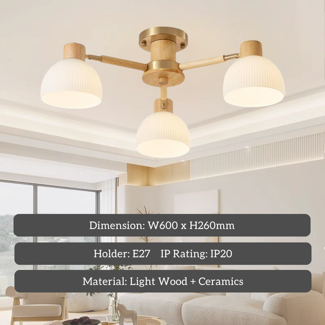 北欧金色灯泡枝形吊灯 三色调 4HOME 新加坡