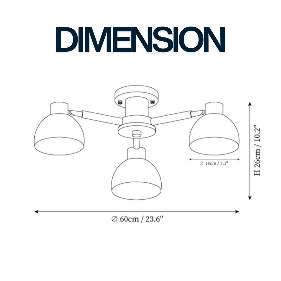 北欧金色灯泡枝形吊灯 三色调 4HOME 新加坡