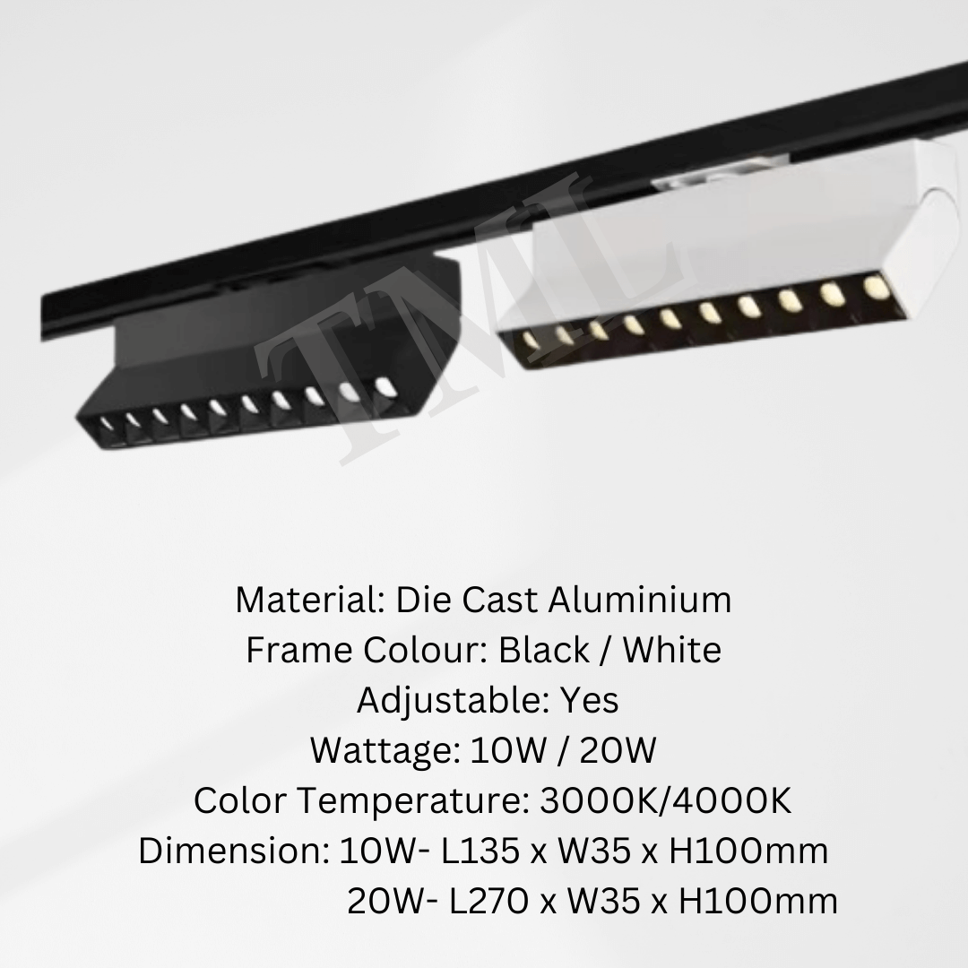 Adjustable Lego Tracklight 10W 20W Black White frame 4HOME SINGAPORE - 4HOME