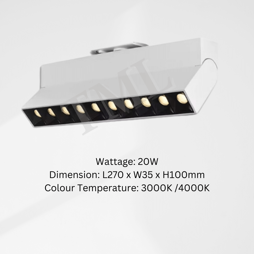 Adjustable Lego Tracklight 10W 20W Black White frame 4HOME SINGAPORE - 4HOME