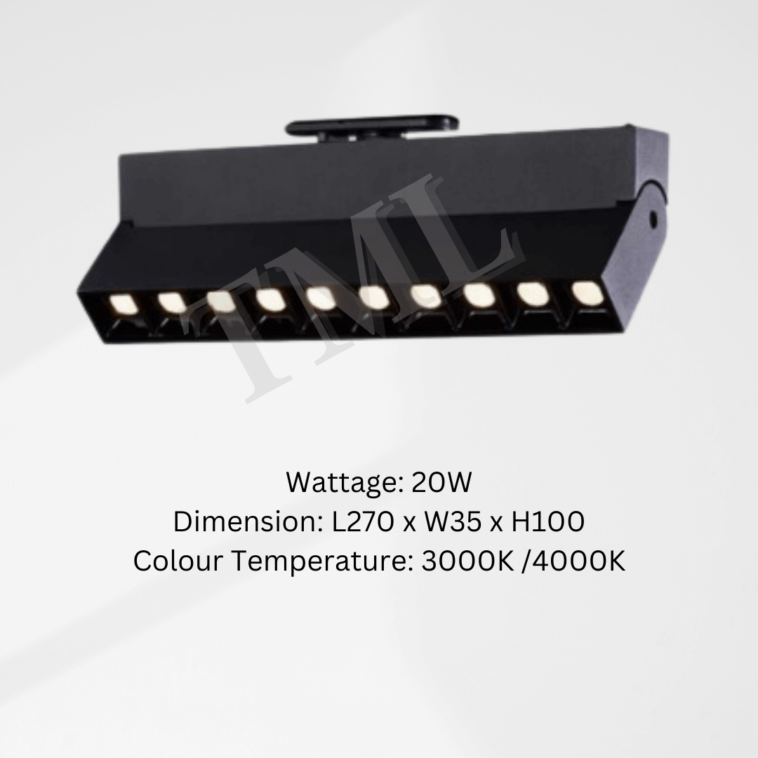 Adjustable Lego Tracklight 10W 20W Black White frame 4HOME SINGAPORE - 4HOME