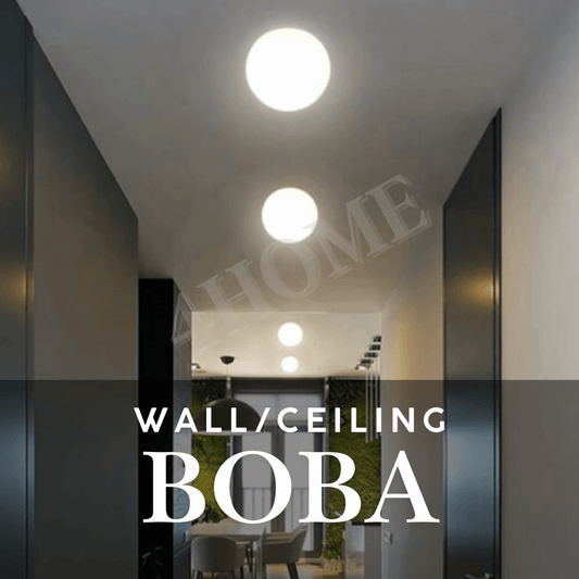 Boba Round Globe Ceiling Light Wall Light Ultra Slim Base 4HOME SINGAPORE - 4HOME