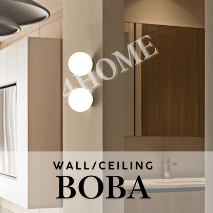 Boba Round Globe Ceiling Light Wall Light Ultra Slim Base 4HOME SINGAPORE - 4HOME