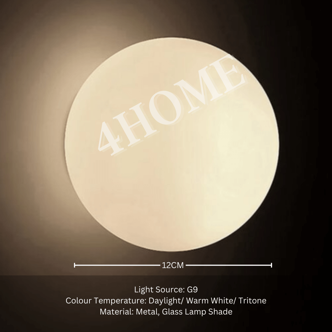 Boba Round Globe Ceiling Light Wall Light Ultra Slim Base 4HOME SINGAPORE - 4HOME