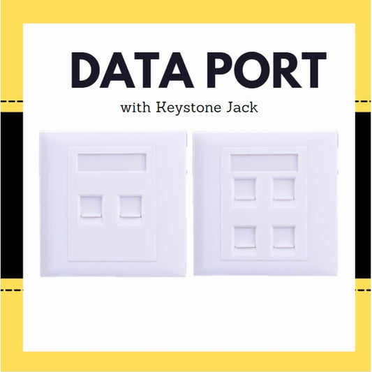 2Port 4Port Data RJ45 Socket for CAT6 4HOME SINGAPORE - 4HOME