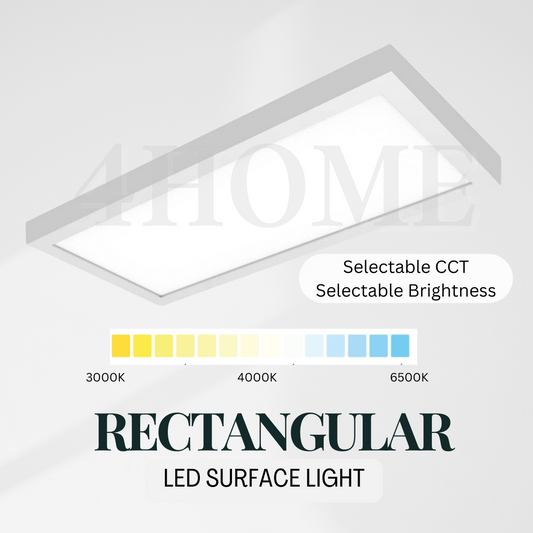 Premium Extra Bright Rectangular LED Surface Light 60x30 Kitchen Living Hall Bedroom 4HOME SINGAPORE - 4HOME