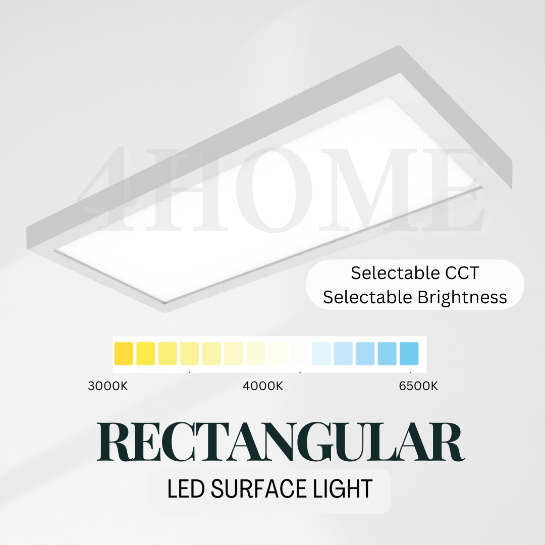 Premium Extra Bright Rectangular LED Surface Light 60x30 Kitchen Living Hall Bedroom 4HOME SINGAPORE - 4HOME