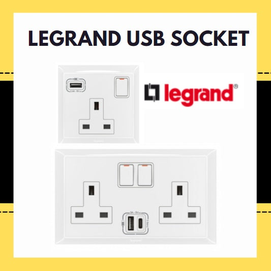 Legrand Belanko S 13A Socket with USB 4HOME SINGAPORE - 4HOME