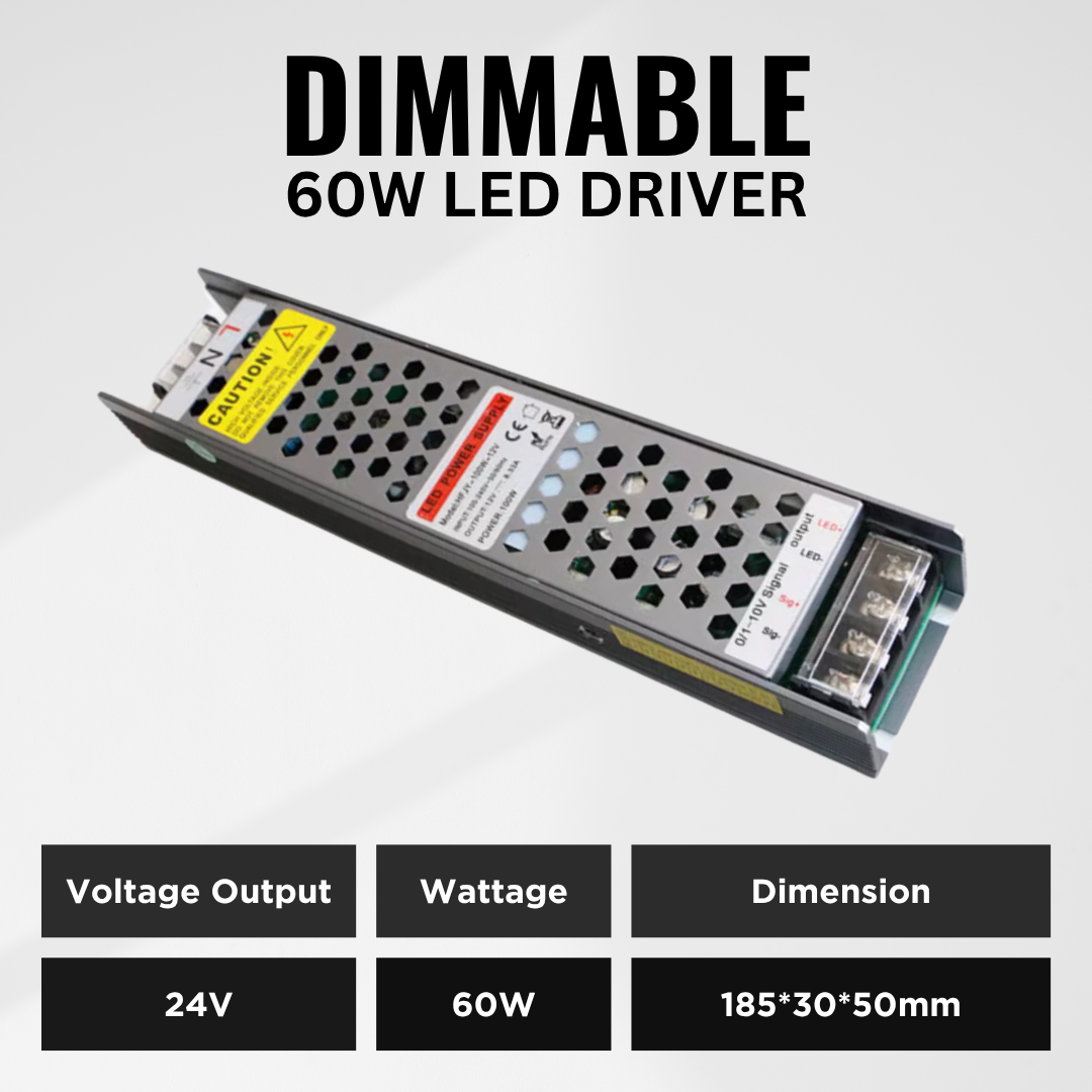 24V 100W 200W 可调光 LED 驱动器灯带 COB，采用调光开关 0-10V 和 TRIAC 调光 4HOME 新加坡