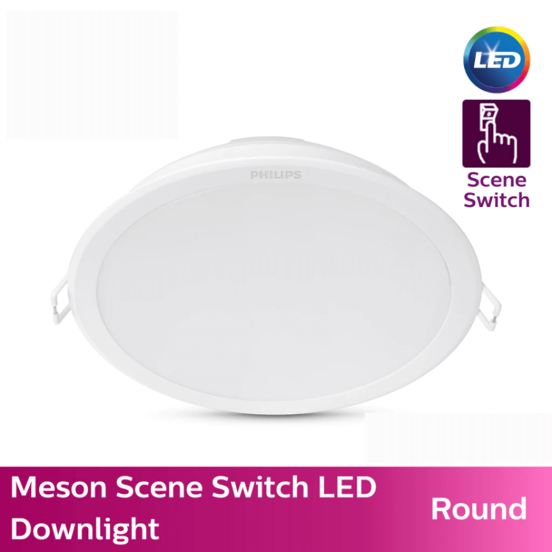 Philips Meson Scene Switch LED Downlight Tri-Color 3Tone Round 4HOME SINGAPORE - 4HOME
