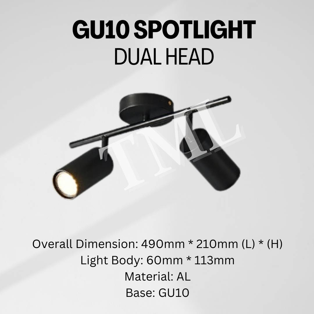 Premium Gold Black Wall Light Ceiling Spotlight Single Head 2Head 3Head GSE 4HOME SINGAPORE - 4HOME