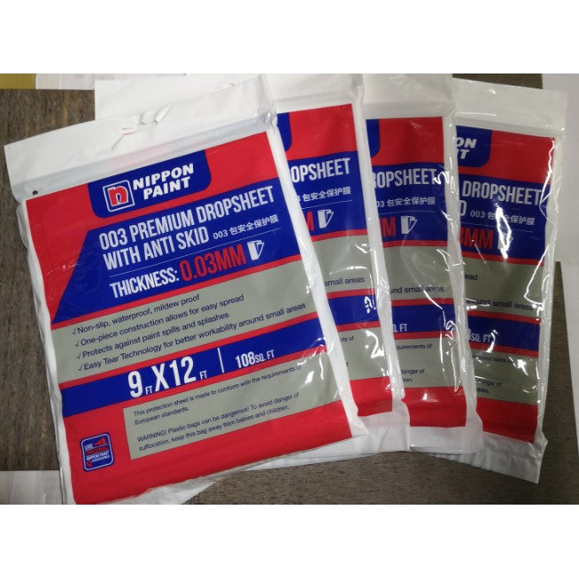Nippon Paint / MS / EzStik Plastic Drop Cloth Drop sheet Painting Sheet Dropsheet Dropcloth 4HOME SINGAPORE - 4HOME