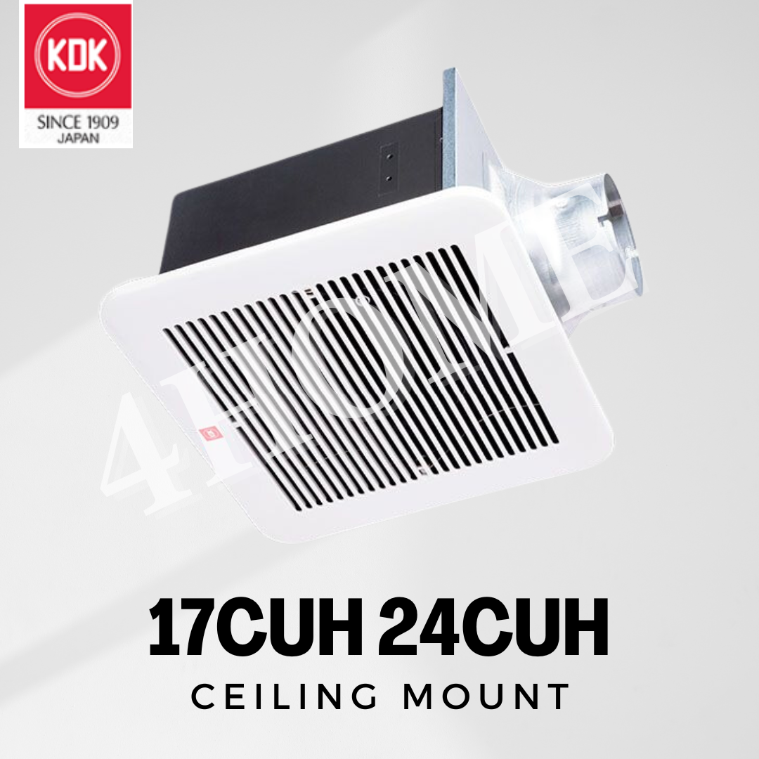 KDK 17CUG 17CUH 24CUG 24CUH Exhaust Fan Ceiling Mount Ventilating Ventilation Fan 4HOME SINGAPORE - 4HOME