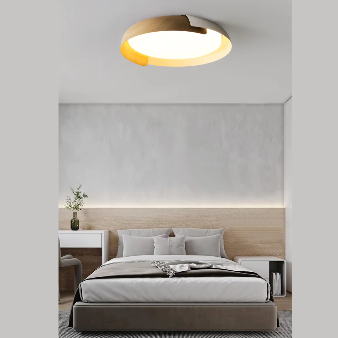 Premium Harmony LED Ceiling Light 46cm White Light Wood Black Dark Wood Remote Dimmable Available