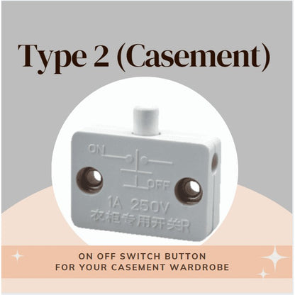 [SG Local Seller] Cabinet Wardrobe Mini On Off Light Switch Casement Sliding Door Switch 4HOME SINGAPORE - 4HOME