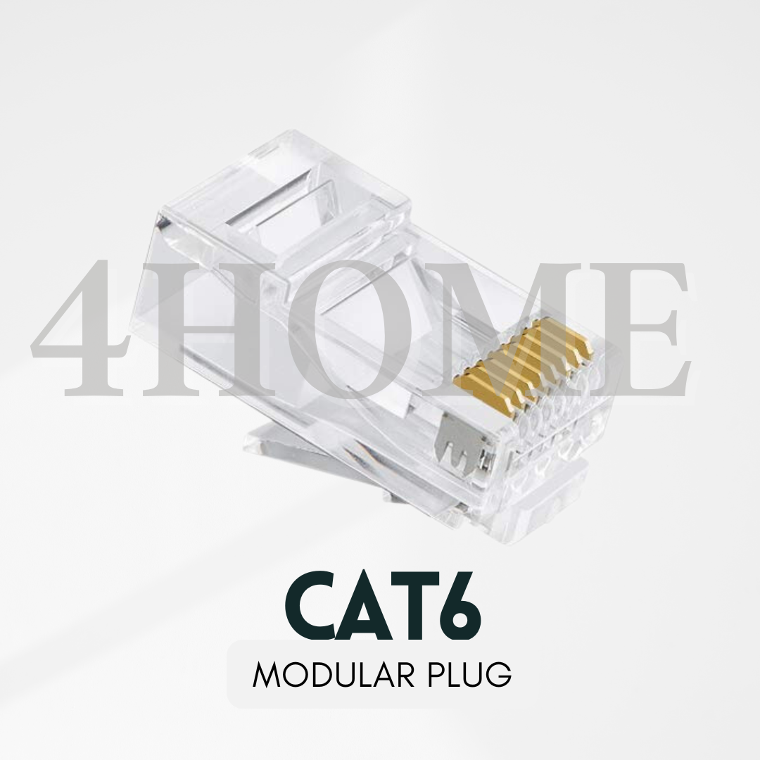 CAT6 CAT6A RJ45 Modular Plug and Boot Cover for Data Cable 4HOME SINGAPORE - 4HOME