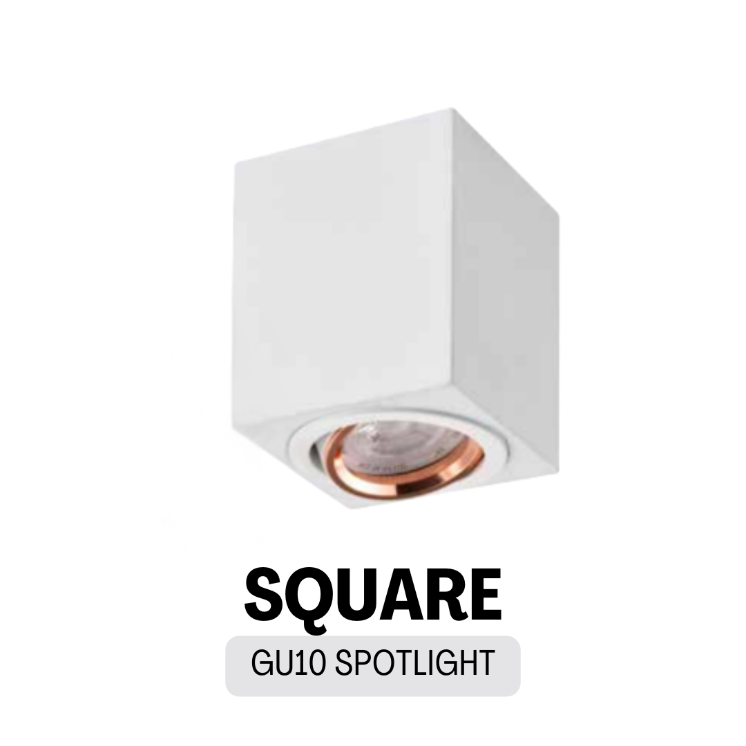 Premium Cylindrical Square Adjustable GU10 Spotlight Black White Rose Gold Replaceable Rotatable 4HOME SINGAPORE - 4HOME