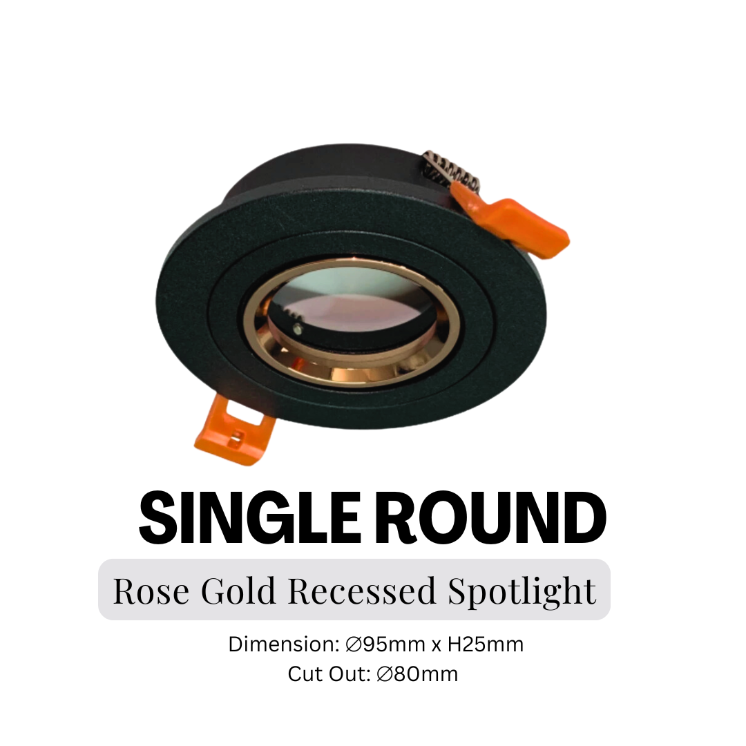 Black White Rose Gold GU10 Recessed Spot Light Single head double head Triple head 4HOME SINGAPORE - 4HOME